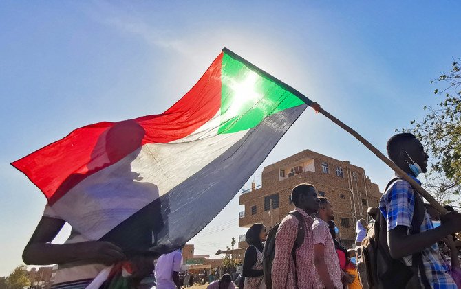 Sudanmäniskor medflagga